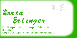 marta erlinger business card